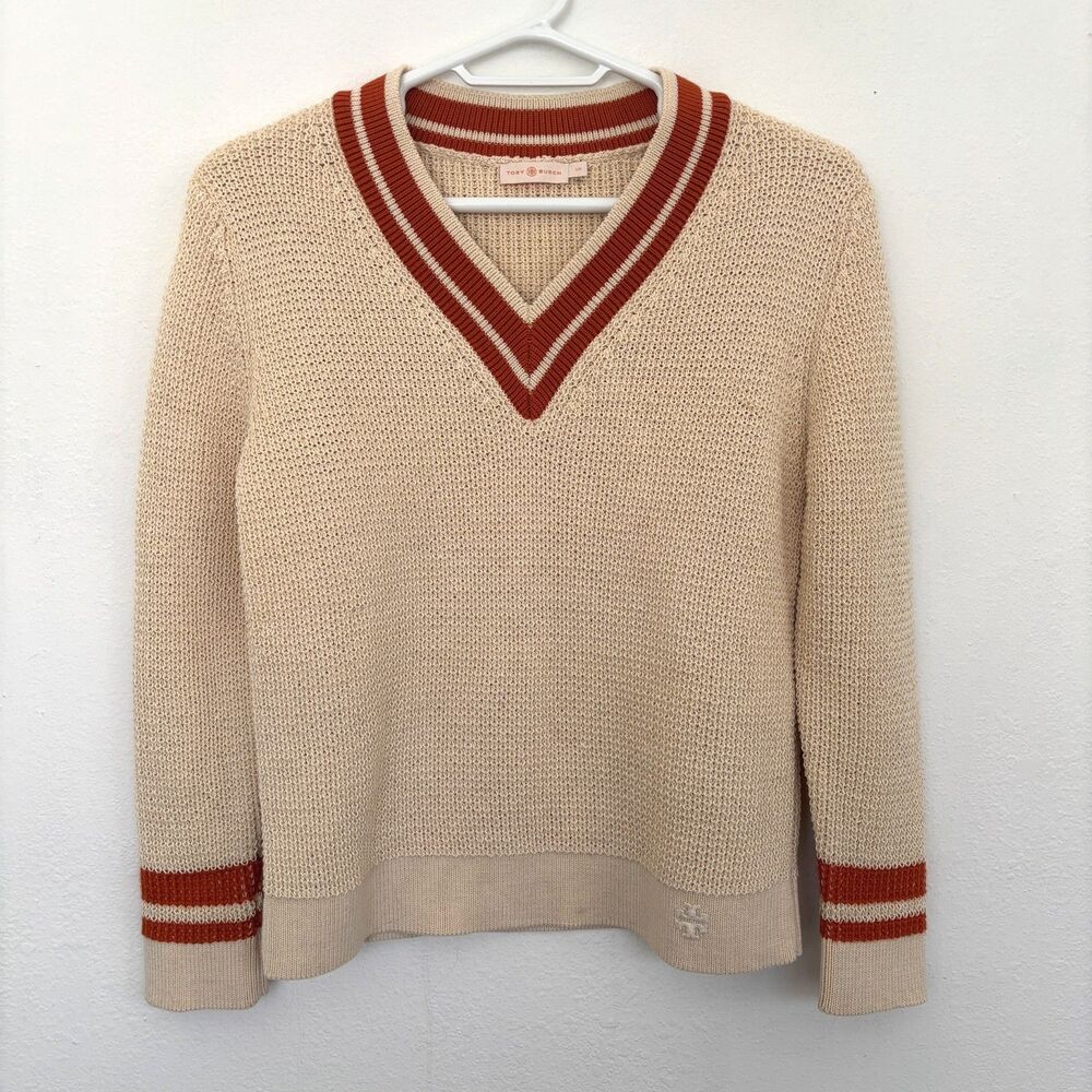 Tory Burch Old Money Cricket Sweater Large Wool Blend Vintage Capsule